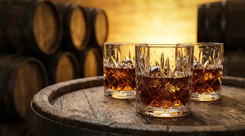 Old fashioned bourbon cocktail close-up from a Kentucky bar